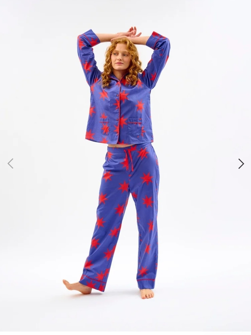 Blue And Red Star Cotton Pajamas
